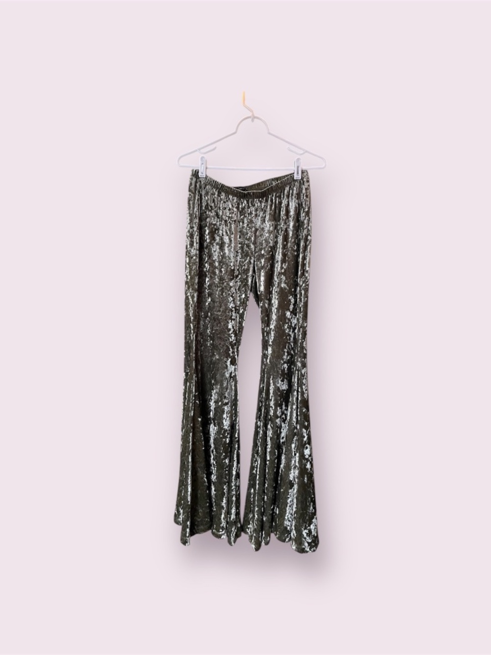 Crushed Velvet Bell Bottoms